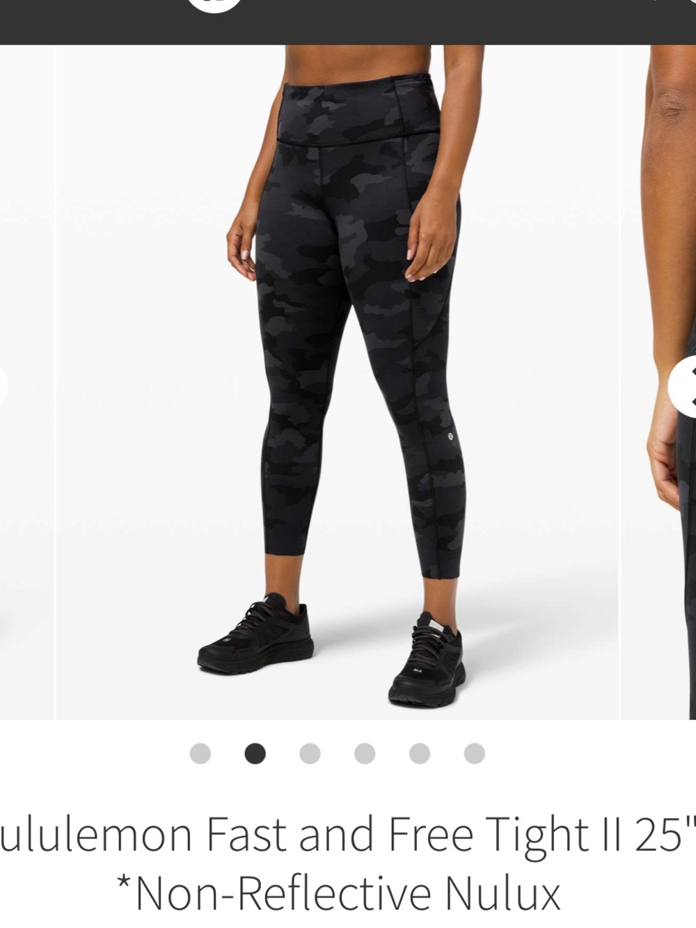 lululemon athletica Fast and Free Tight II 25" - Deep Coal Camo